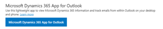 add Dynamics 365 to Outlook