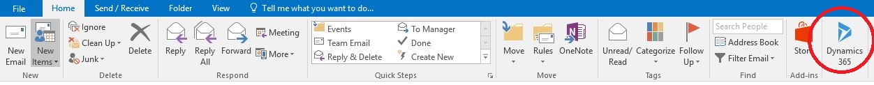 Dynamics 365 app for Outlook