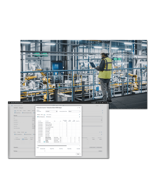 dynamics 365 for manufacturing homepage