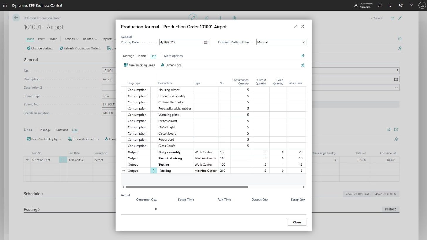 Manufacturing Forecast Accuracy With Business Central